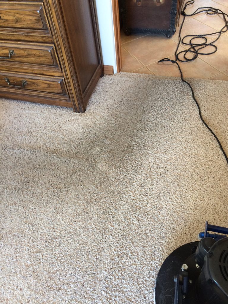 dirty white carpet